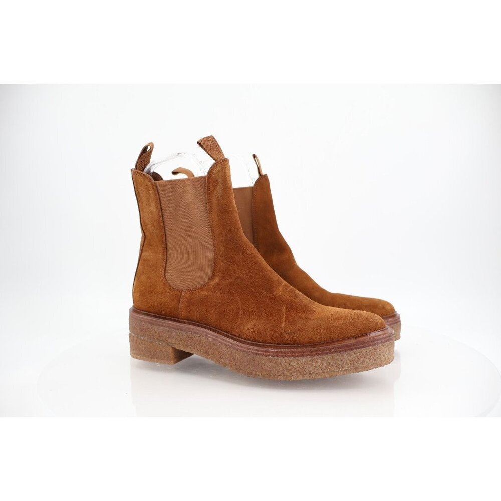 Loeffler Randall Raquel Chelsea Boot Brown Suede Platform Ankle Boot Size 11.5